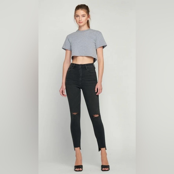 High Rise Black Jeans - Picture 1 of 16